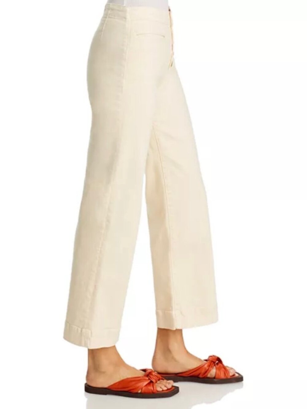 NWT Ramy Brook Angela Pant in Linen, Wide Leg Designer Jeans New with Tags, Sz25
